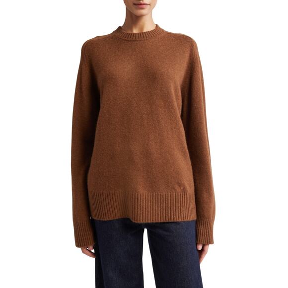 Loulou Studio Sweaters - Loulou Studio 'Baltra' Brown Cashmere Sweater Size M